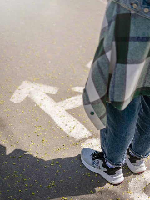 Schuhe auf Strasse